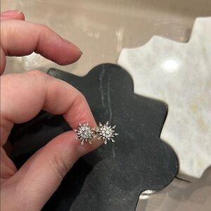 Elegant Silver Starburst Earrings
